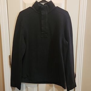 Men’s Banana Republic Sweatshirt M Black Quarter Button